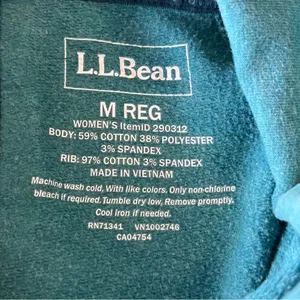 L.L.Bean cowl neck pullover sweatshirt relaxed hood thumbhole cuffs thumbnail 4