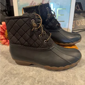 Sperry Women's Saltwater Quilted Nylon Duck Boot STS94063 Black Size 7.5 thumbnail 2