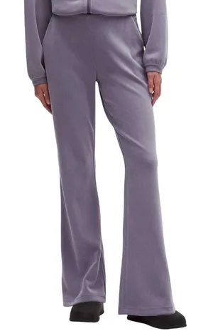 NWT Lululemon Brushed Softstreme Mid-Rise Flared Pant Grape Mist Size XL LW5HLPS thumbnail 1