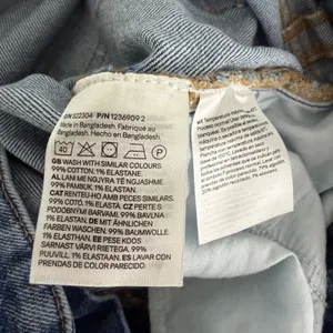 H&M Womens High Waist Wide Leg Cropped Jeans Medium Wash Blue‎ Petite Friendly 6 thumbnail 8