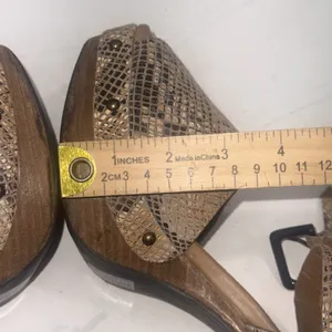 Free People Snakeskin Boho Hippie Festival Block Heel Platform Sandals Size 9 thumbnail 12