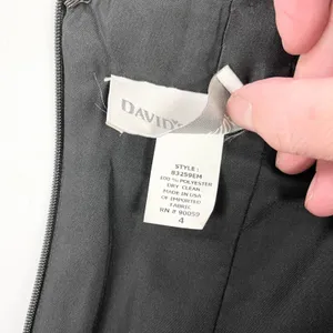 Davids Bridal Womens Dress‎ 4 Satin Strap Fit Flare Cocktail Party Flirty LBD thumbnail 8