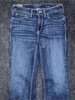 Ariat Ella Wide Leg Slim Trouser Dark Wash Blue Jeans 29 R 10032550 thumbnail 4