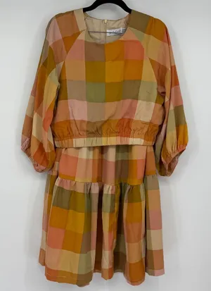 Petal & Pup 2 Piece Set Top US 8 Skirt US 10 Plaid Tiered Midi Cottagecore thumbnail 1