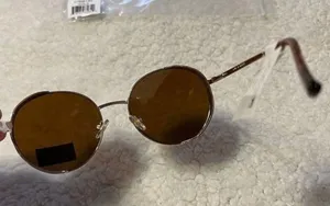 Joe's Jeans NWT Gold Round Aviator Sunglasses thumbnail 6