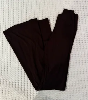 Aerie Offline Hi-Rise Flare Brown Crossover Leggings thumbnail 1