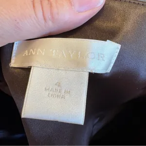 Ann Taylor Brown Strapless Gown Mini Dress Womens 4 Formal Bridesmaid Cocktail thumbnail 5