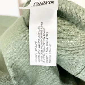 Universal Threads Green Button-Front MidiShirt Dress w/Belt Women’s Size XL Linen thumbnail 7