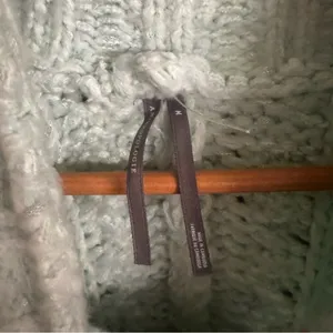 ANTHROPOLOGIE‎ Fisherman Cable-Knit Sweater - Mint thumbnail 6
