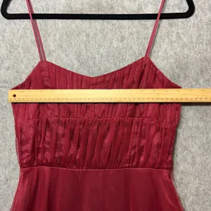 Vintage 90s As U Wish Party‎ Dress Fit Flare Sleeveless Tulle Overlay Red Size 5 thumbnail 3