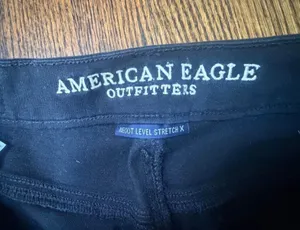 American eagle black high rise shortie denim shorts thumbnail 4