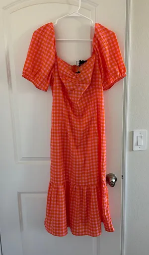 ASOS Wednesdays girl Puff Sleeve Midi Smock Dress thumbnail 3