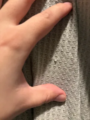 No tag blue waffle knit long sleeve shirt thumbnail 4