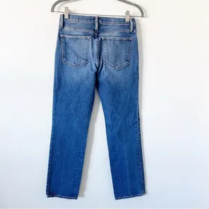 Frame Le High Straight High Rise Jeans in Hagen thumbnail 5