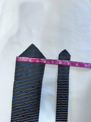 Peter Thomas Silk Tie Made By Superba Geometric Black Grey Blue Polka Dots thumbnail 6