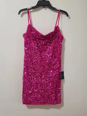 Lulus Dazzling Vibe Magenta Sequin Mini Bodycon Dress - Pink Magenta - Size M thumbnail 2