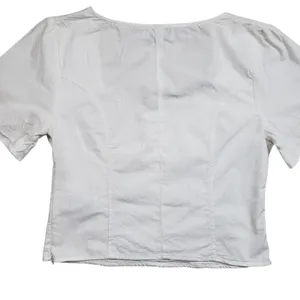 NAKD Puffy Shoulder Corset Top Womens Medium 38 White Side Zip Boho thumbnail 10