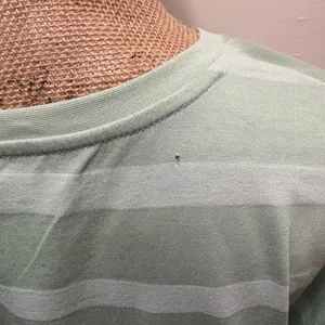 ASOS Oversized T-Shirt Dress Two Tone Pastel Green Striped Spring US Size 6‎ thumbnail 2