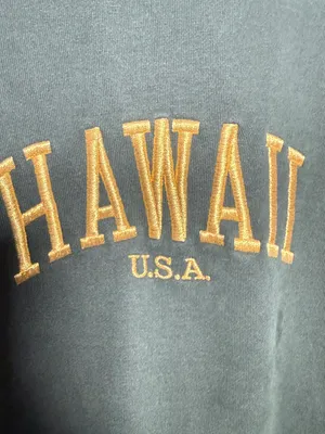 Brandy Melville Hawaii Embroidered Green Oversized Crewneck Sweatshirt XL thumbnail 2