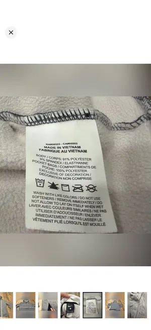 Nike Hoodie Sweatshirt Women’s Size Large Gray Fleece Pullover Side Pockets Logo thumbnail 7