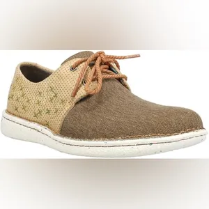 Justin Boots Cac-Tie Lace-Up Casual Shoes Tan Khaki Floral Lined Women’s JL142 Sz 8.5 thumbnail 2
