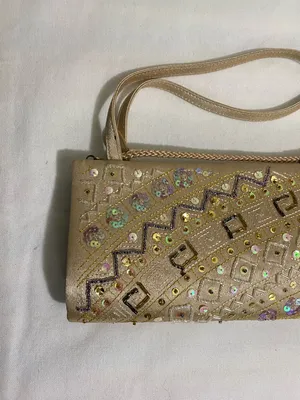 Embellished Gold Evening Clutch Hand Bag thumbnail 3