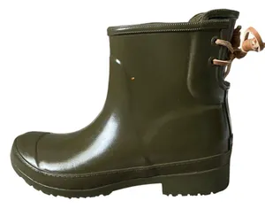 Top-Sider women's size 6 army green waterproof rubber rain boots footwear thumbnail 3