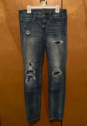 American Eagle Ripped Skinny Jeggings thumbnail 2