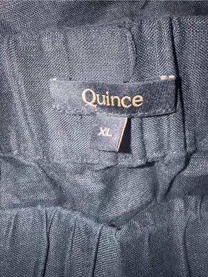 Quince 100% European Linen Midi Slip Skirt in Black - Size XL (EUC) thumbnail 4