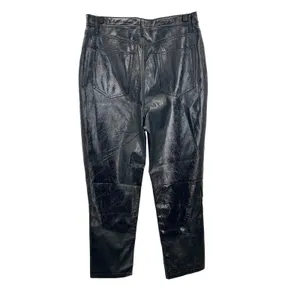 Abercrombie & Fitch Curve‎ Love 90s Straight Ultra High Rise Vegan Leather Pants thumbnail 3