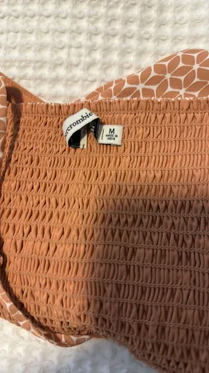 Abercrombie Pink Patterned One Shoulder Top thumbnail 4