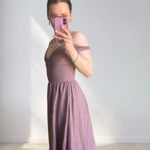 Mauve dress with lace trim Purple thumbnail 5