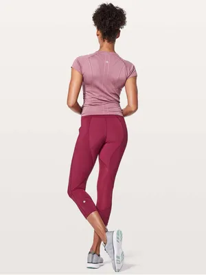 LULULEMON Pace Rival Crop *22" in Ruby Wine Sz. 6 thumbnail 14