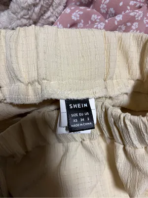 SHEIN Cream Wide Leg Lounge Pants XS Boho Casual thumbnail 3