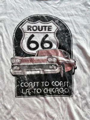 Altar'd State Route 66 Vintage Classic Car Graphic Tee White Short Sleeve S thumbnail 3