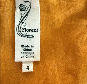 Anthropologie Floreat Mustard Yellow Patterned Strapless Top thumbnail 3