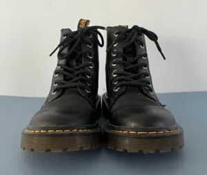 Dr. Martens Luana Black Leather Air Wair Combat Lace Up Boots thumbnail 3