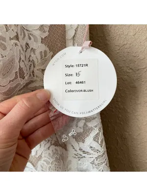 BHLDN Watters Wtoo Clarinda Gown Style 15721R Ivory Blush Size 15 Wedding Bridal thumbnail 9
