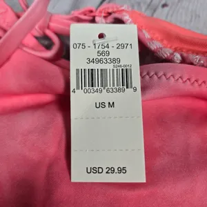 Aerie Embroidered Tie Cheekier Bikini Bottom in Strawberry M‎ NWT thumbnail 5