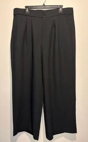 Torrid Studio NWT Tailored Twill Wide Leg High Rise Pants in Deep Black 14 S thumbnail 1