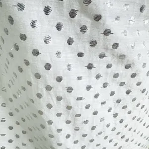 Anthropologie Kopal Tiered Mini Dress White with Metallic Threads Size S thumbnail 3