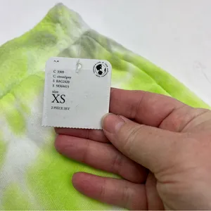 Intimately Free People Womens Size XS Lime Green Grey‎ Gray Tie Dye Shorts NEW thumbnail 3