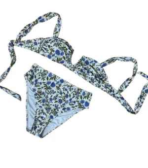 CUPSHE Soulful Spring Square Neck Bandeau Top & Bottoms Set Size Medium FLoral thumbnail 3