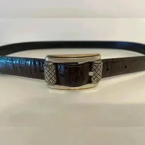 Brighton Vintage Western Women's Dark Brown Leather Belt Size‎ M/L 32 thumbnail 4