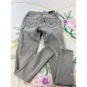 Levis Super Skinny Grey Denim‎ Jeans W24 L30 Mid Rise 11997-0214 thumbnail 2