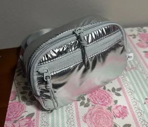 Adjustable Metallic Silver Mini Crossbody Bag NWT thumbnail 1