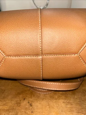 Polène Cyme Mini Textured Leather Tote Bag Camel Brown with Box & Dust Bag thumbnail 9