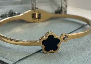 Anthropologie 18K Clover Bangle thumbnail 1