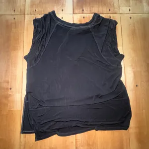 We‎ The Free Free People Black V-Neck Sleeveless Top Contrast Stitch Small thumbnail 4