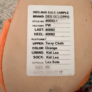 DEE OCLEPPO Dizzy Leather Buckle Mule Sandals In Orange thumbnail 6